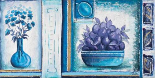 Fiori e prugne blu