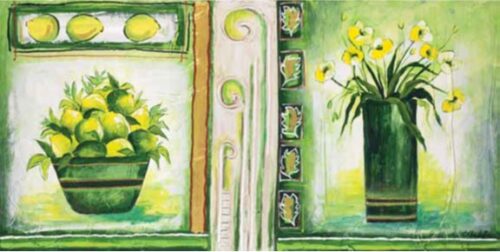 Fiori e limoni verdi